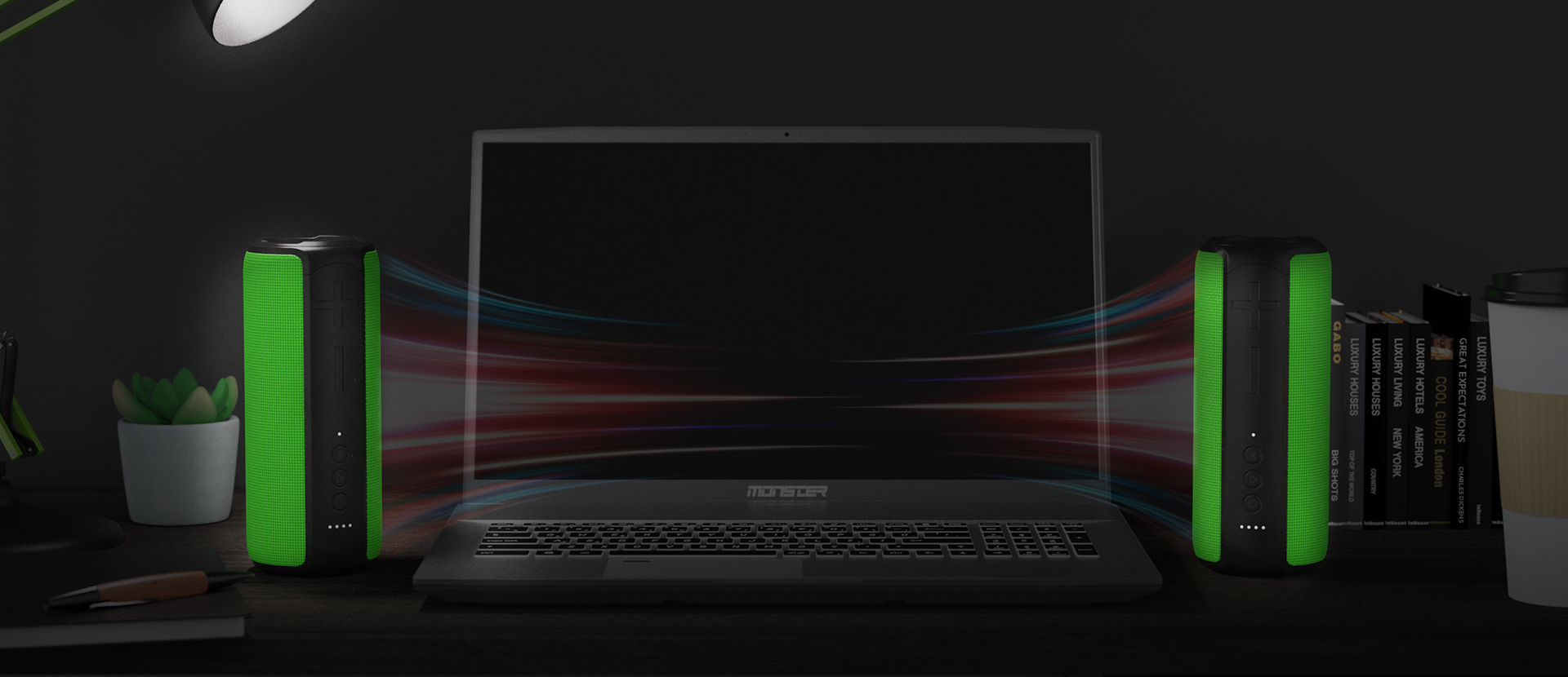 Monster Notebook Pusat Bukra Bluetooth Hoparlör